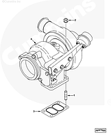 Турбокомпресор Holset HX40W Cummins QSC 4040245 4090010 4040246 4040247