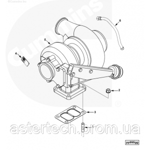 Турбокомпресор Cummins ISL HX40W 4042030 4955563 4042028