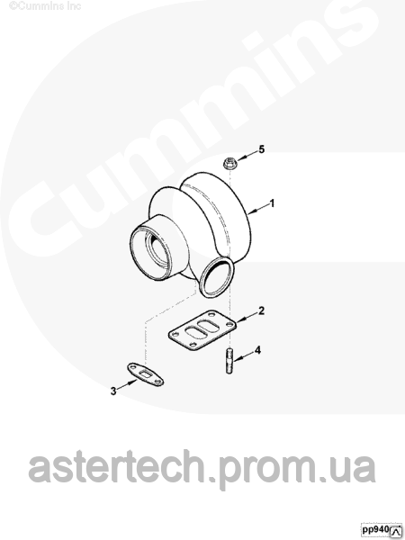 Турбокомпресор Cummins ISBe 4047747 4956072 4047748 4047751